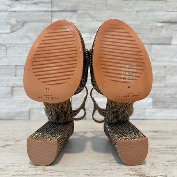 Kurt Geiger London Houndstooth Embellished KENSINGTON PLATFORM HEEL Size 39 NEW - Picture 14 of 16